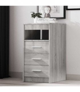 vidaXL Drawer Cabinet | Grey Sonoma | Engineered wood | Compact | Drawer Cabinet