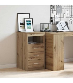 vidaXL Drawer Cabinet Artisan Oak 40x50x76 cm Engineered Wood