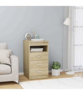 vidaXL Drawer Cabinet | Sonoma Oak | Chipboard | Compact | Drawer Cabinet