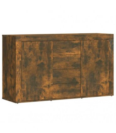 vidaXL Sideboard Smoked Oak 120x36x69 cm Engineered Wood