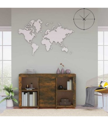 vidaXL Sideboard Smoked Oak 120x36x69 cm Engineered Wood
