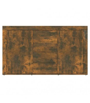 vidaXL Sideboard Smoked Oak 120x36x69 cm Engineered Wood