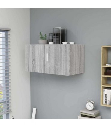 vidaXL Wall Mounted Cabinet Grey Sonoma 80x39x40 cm Engineered Wood