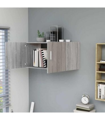 vidaXL Wall Mounted Cabinet Grey Sonoma 80x39x40 cm Engineered Wood