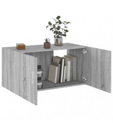 vidaXL Wall Mounted Cabinet Grey Sonoma 80x39x40 cm Engineered Wood
