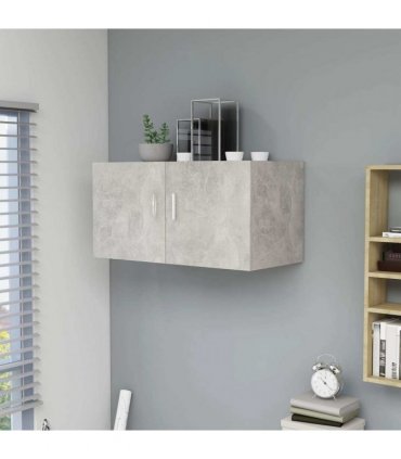 vidaXL Wall Mounted Cabinet Concrete Grey 80x39x40 cm Engineered Wood