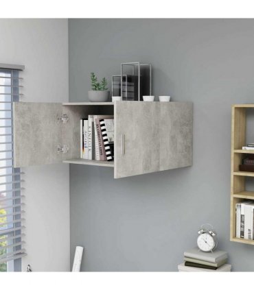 vidaXL Wall Mounted Cabinet Concrete Grey 80x39x40 cm Engineered Wood