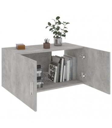 vidaXL Wall Mounted Cabinet Concrete Grey 80x39x40 cm Engineered Wood