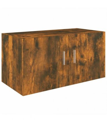 vidaXL Wall Mounted Cabinet Smoked Oak 80x39x40 cm Engineered Wood