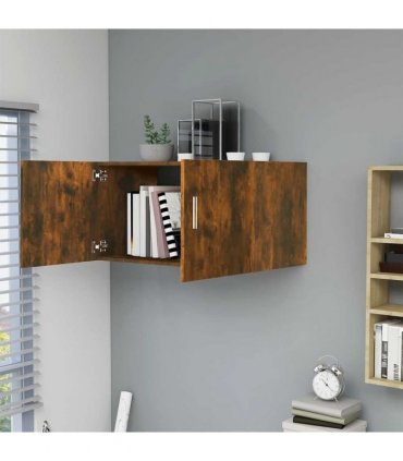 vidaXL Wall Mounted Cabinet Smoked Oak 80x39x40 cm Engineered Wood