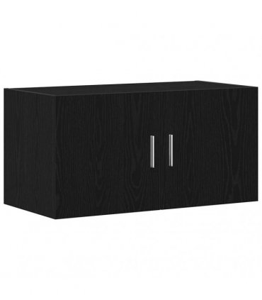vidaXL Wall Cabinet Black Oak 80x39x40 cm Engineered Wood