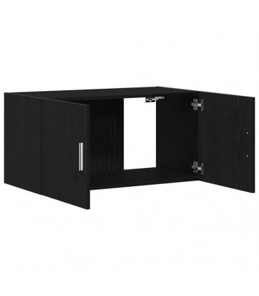 vidaXL Wall Cabinet Black Oak 80x39x40 cm Engineered Wood