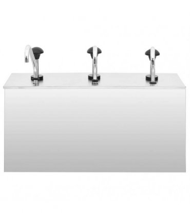 vidaXL Sauce Dispenser Stainless Steel 3 x 3.5 L