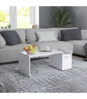vidaXL Coffee Table White 90x45x35 cm Engineered Wood