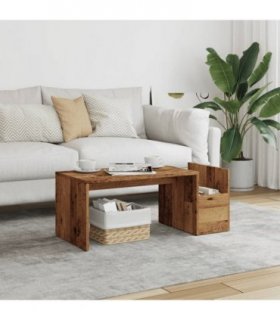 vidaXL Coffee Table Old Wood 90x45x35 cm Engineered Wood