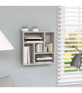 vidaXL Wall Shelf Concrete Grey 45.1x16x45.1 cm Engineered Wood