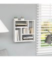 vidaXL Wall Shelf White 45.1x16x45.1 cm Engineered Wood