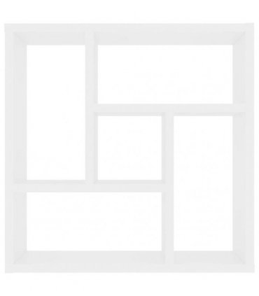 vidaXL Wall Shelf White 45.1x16x45.1 cm Engineered Wood