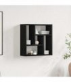 vidaXL Wall Shelf Black Oak 45x16x45 cm Engineered Wood