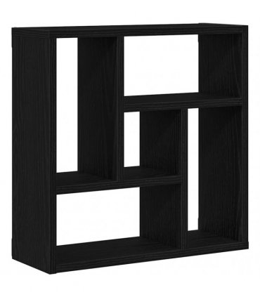 vidaXL Wall Shelf Black Oak 45x16x45 cm Engineered Wood