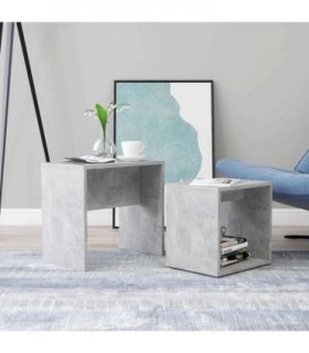 vidaXL Coffee Table Set Concrete Grey 48x30x45 cm Engineered Wood