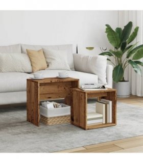 vidaXL Nesting Coffee Tables 2 pcs Old Wood Engineered Wood