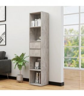 vidaXL Book Cabinet Concrete Grey 36x30x171 cm Engineered Wood