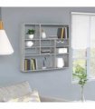 vidaXL Wall Shelf Grey Sonoma 90x16x78 cm Engineered Wood