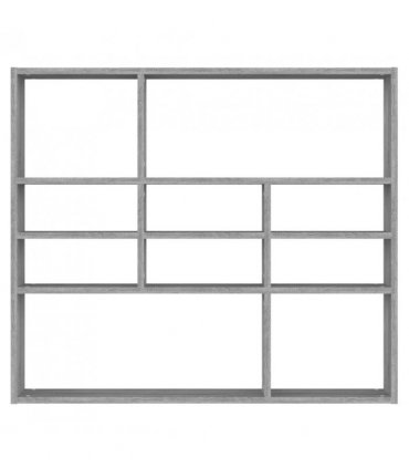 vidaXL Wall Shelf Grey Sonoma 90x16x78 cm Engineered Wood
