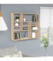 vidaXL Wall Shelf Sonoma Oak 90x16x78 cm Engineered Wood