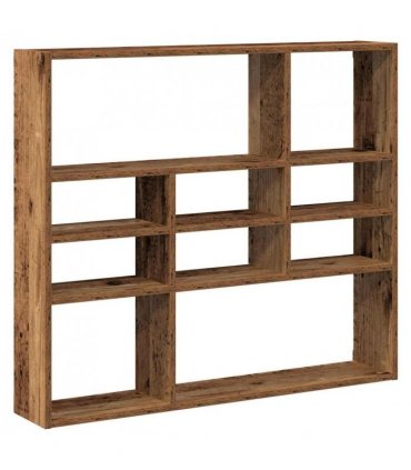 vidaXL Wall Shelf Old Wood 90x16x78 cm Engineered Wood