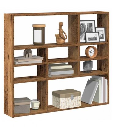 vidaXL Wall Shelf Old Wood 90x16x78 cm Engineered Wood