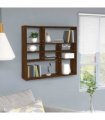 vidaXL Wall Shelf Brown Oak 90x16x78 cm Engineered Wood