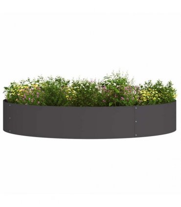 vidaXL Planter Ring Black 120 x 120 x 20 cm Cold-rolled Steel