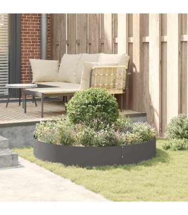 vidaXL Planter Ring Black 120 x 120 x 20 cm Cold-rolled Steel