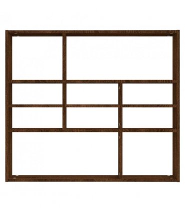 vidaXL Wall Shelf Brown Oak 90x16x78 cm Engineered Wood