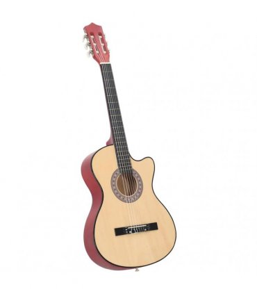 vidaXL Western Acoustic Cutaway Guitar with 6 Strings 38 Basewood — Colour: light brown