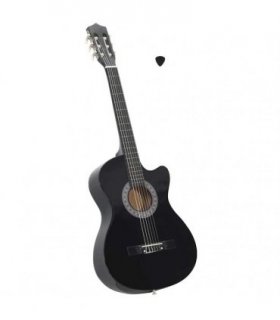 vidaXL Western Classical Cutaway Guitar with 6 Strings Black 38"