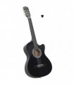 vidaXL Western Classical Cutaway Guitar with 6 Strings Black 38"