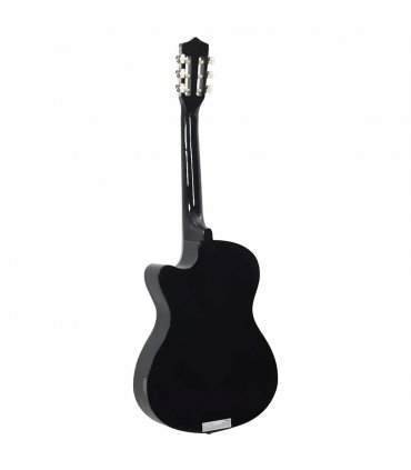 vidaXL Western Classical Cutaway Guitar with 6 Strings Black 38"