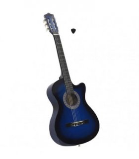 vidaXL Western Classical Cutaway Guitar with 6 Strings Blue Shaded 38