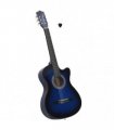 vidaXL Western Classical Cutaway Guitar with 6 Strings Blue Shaded 38