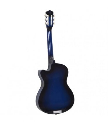 vidaXL Western Classical Cutaway Guitar with 6 Strings Blue Shaded 38