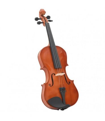 vidaXL Violin Full Set with Bow and Chin Rest Dark Wood 4/4 — Colour: brown