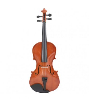 vidaXL Violin Full Set with Bow and Chin Rest Dark Wood 4/4 — Colour: brown