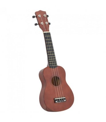 vidaXL Soprano Ukulele Set with Bag for Kids Dark Wood 23" — Colour: dark brown