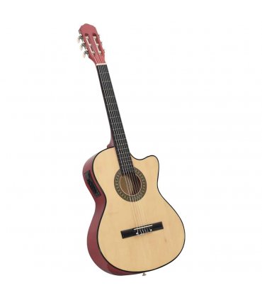vidaXL Western Classical Cutaway Guitar with Equalizer and 6 Strings — Colour: light brown