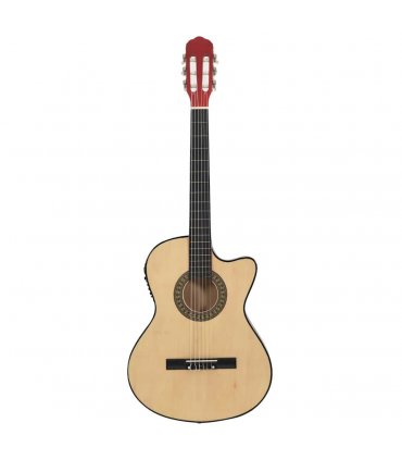 vidaXL Western Classical Cutaway Guitar with Equalizer and 6 Strings — Colour: light brown