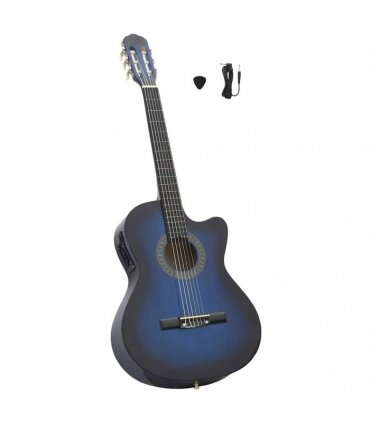 vidaXL Western Classical Cutaway Guitar with Equalizer 6 Strings Blue