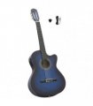 vidaXL Western Classical Cutaway Guitar with Equalizer 6 Strings Blue